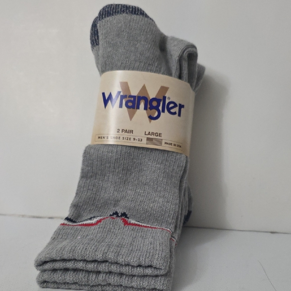 Wrangler Men's Casual Gray Socks - 2 Pack, NWT